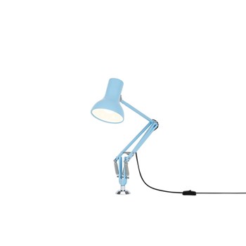 Anglepoise Type 75 Mini Adjustable Desk Insert Lamp and Spring, Powder Blue