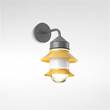 Marset Santorini A Fixed Stem Outdoor Wall Lamp With Glass Diffuser in Mustard
