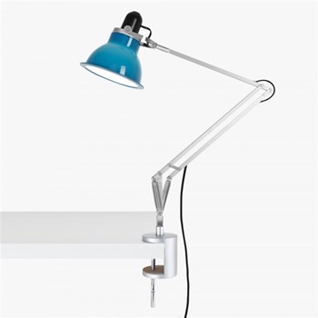 Anglepoise Type 1228 Adjustable Desk Lamp with Clamp and Spring, Minerva Blue