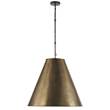 Visual Comfort Goodman Large Bronze Pendant with Shade in Antique Brass