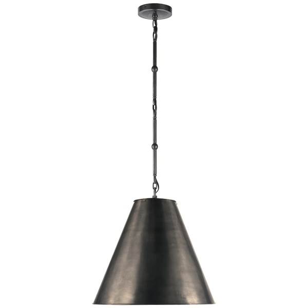 Visual Comfort Goodman Small Hanging Light with Metal Shade