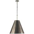 Visual Comfort Goodman Small Hanging Light with Metal Shade in Antique Nickel