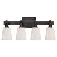 Bryant Four-Light Wall Lamp White Glass