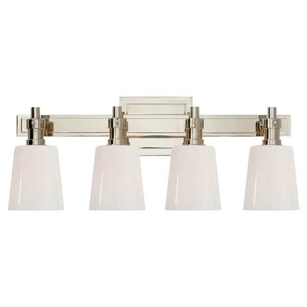 Visual Comfort Bryant Four-Light Wall Lamp with White Glass