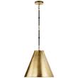 Visual Comfort Goodman Small Hanging Light with Metal Shade in Hand-Rubbed Antique Brass