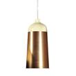 Innermost Glaze Small Cone Pendant with Fused sections of Metal and Porcelain effect in Cream & Copper