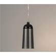 Innermost Glaze Small Cone Pendant with Fused sections of Metal and Porcelain effect in Black & Charcoal