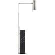 Visual Comfort Alma Adjustable Floor Lamp in Polished Nickel & Black Marble