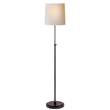 Visual Comfort Bryant Adjustable Floor Lamp with Natural Paper Shade in Bronze