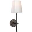 Visual Comfort Bryant Wall Light with White Glass in Bronze