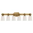 Visual Comfort Bryant 6-Light Linear Bath Light in Hand-Rubbed Antique Brass