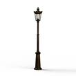 Roger Pradier Louvre Model 9 Telescopic Pole Lamppost in Gold Painted