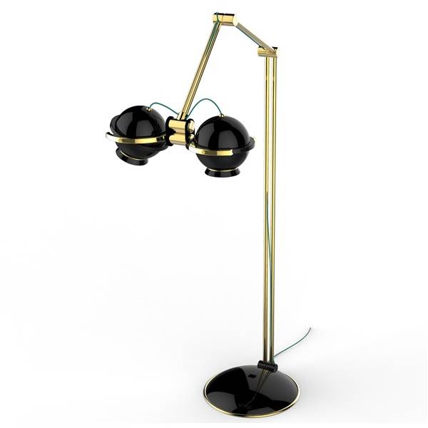 Zam Gliese Adjustable Floor Lamp with Custom Finishes