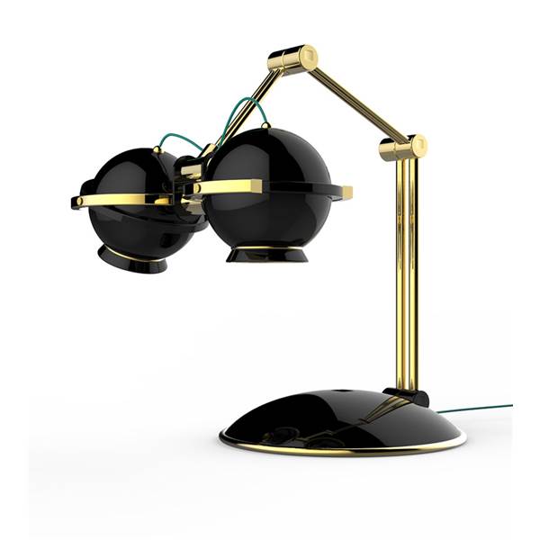 Zam Gliese Adjustable Table Lamp  with Custom Finishes