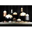 Innermost Glaze Small Cone Pendant with Fused sections of Metal and Porcelain effect in Cream & Charcoal