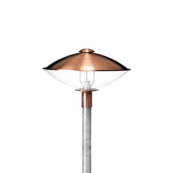 Lightyears HL 590 Post top* Warm-galvanized steel, copper, clear acrylic