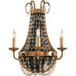 Visual Comfort Paris Flea Market Wall Light with Seeded Glass in Antique-Burnished Brass
