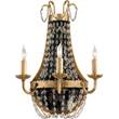 Visual Comfort Paris Flea Market Wall Light with Seeded Glass in Gilded Iron