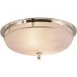 Visual Comfort Openwork Large Frosted Glass Flush Mount in Polished Nickel