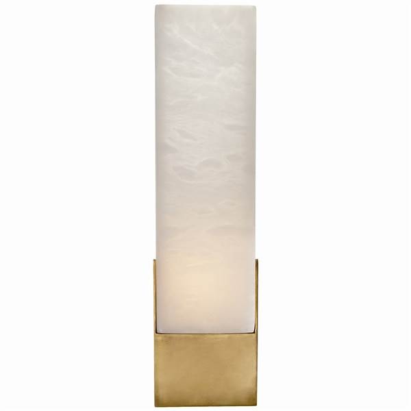Visual Comfort Covet Tall Box Alabaster Wall Light