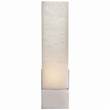 Visual Comfort Covet Tall Box Alabaster Wall Light in Polished Nickel