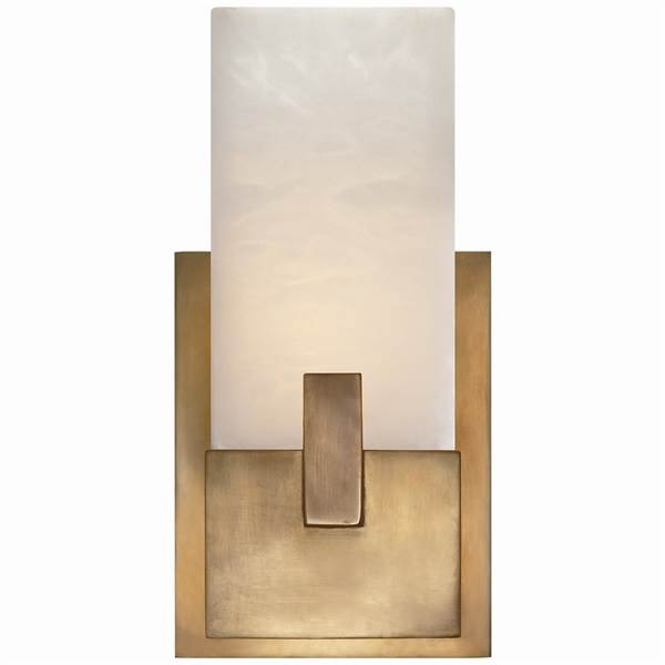 Visual Comfort Covet Short Clip Alabaster Wall Light