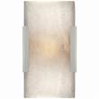 Visual Comfort Covet Wide Clip Alabaster Wall Light in Polished Nickel