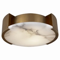 Melange Small Flush Mounted Lamp Alabaster Stone inset