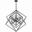 Visual Comfort Cubist Medium Clear Glass Pendant in Aged Iron