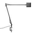 Flos Kelvin Edge Clamp Adjustable LED Table Lamp in Titanium