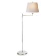 Visual Comfort Paulo Floor Light with Natural Paper Shade in Polished Nickel