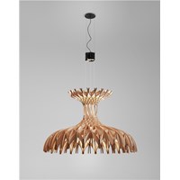 Dome 90 Medium LED Pendant Intertwined  Wood Pieces