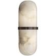 Visual Comfort Melange Pill LED Wall Light with Alabaster Shade in Bronze