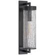 Visual Comfort Liaison Large Outdoor Crackle Glass Bracketed  Wall Sconce in Bronze