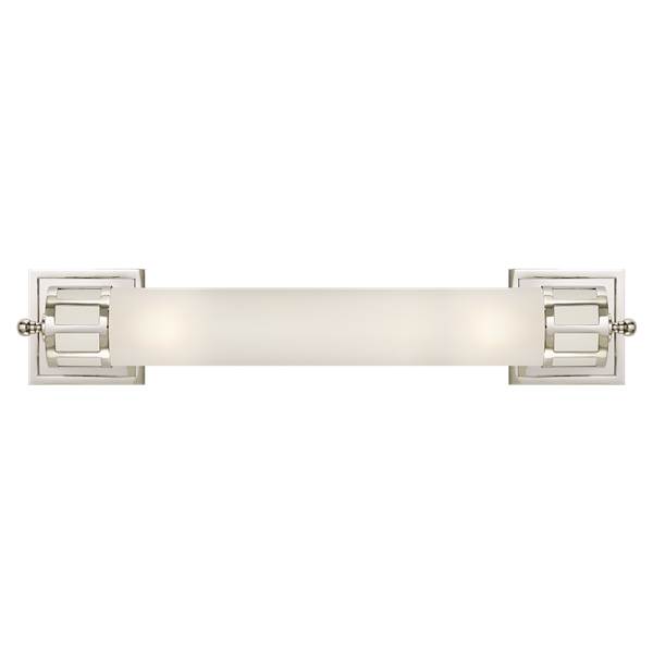 Visual Comfort Openwork Long Wall Light with Frosted Glass
