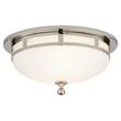 Visual Comfort Openwork Frosted Glass Flush Mount in Chrome