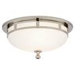 Visual Comfort Openwork Frosted Glass Flush Mount in Polished Nickel