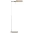 Visual Comfort Precision Pharmacy Floor Lamp with White Glass in Polished Nickel