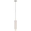 Visual Comfort Precision Small Cylinder Pendant with White Glass in Polished Nickel