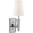 Visual Comfort Lyra Small Wall Light with Linen Shade in Polished Nickel