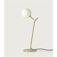 Atom Opal Glass Table Lamp Fixed Metal Arm
