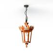 Roger Pradier Louvre Model 1 Clear Glass Pendant in Lacquered Copper