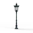 Roger Pradier Louvre Model 8 Clear Glass Lamppost in Green Patina