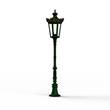 Roger Pradier Louvre Model 8 Clear Glass Lamppost in British Green