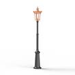 Roger Pradier Louvre Model 9 Telescopic Pole Lamppost in Lacquered Copper