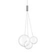 Lodes Random 2700K LED Pendant with Blown Glass Diffuser in Crystal