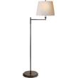 Visual Comfort Paulo Floor Light with Natural Paper Shade in Bronze
