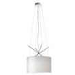 Flos Ray S Plated Metal Pendant with Aluminium Diffuser in Glass