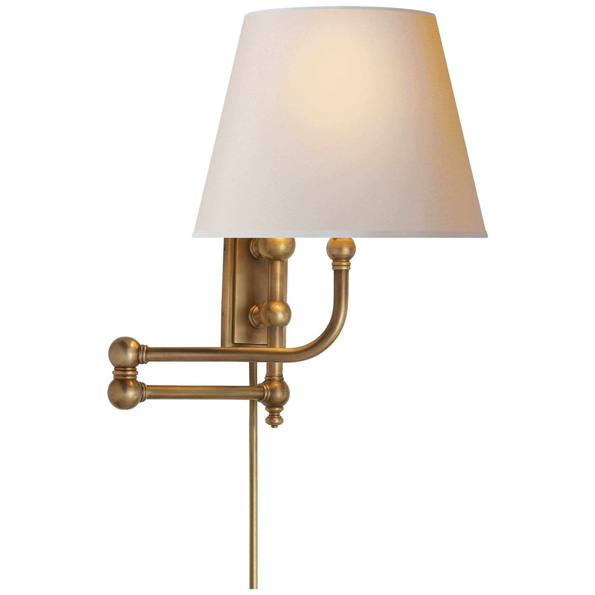 Pimlico Double Swing Arm Wall Light with Metal Shade - Wall Lights
