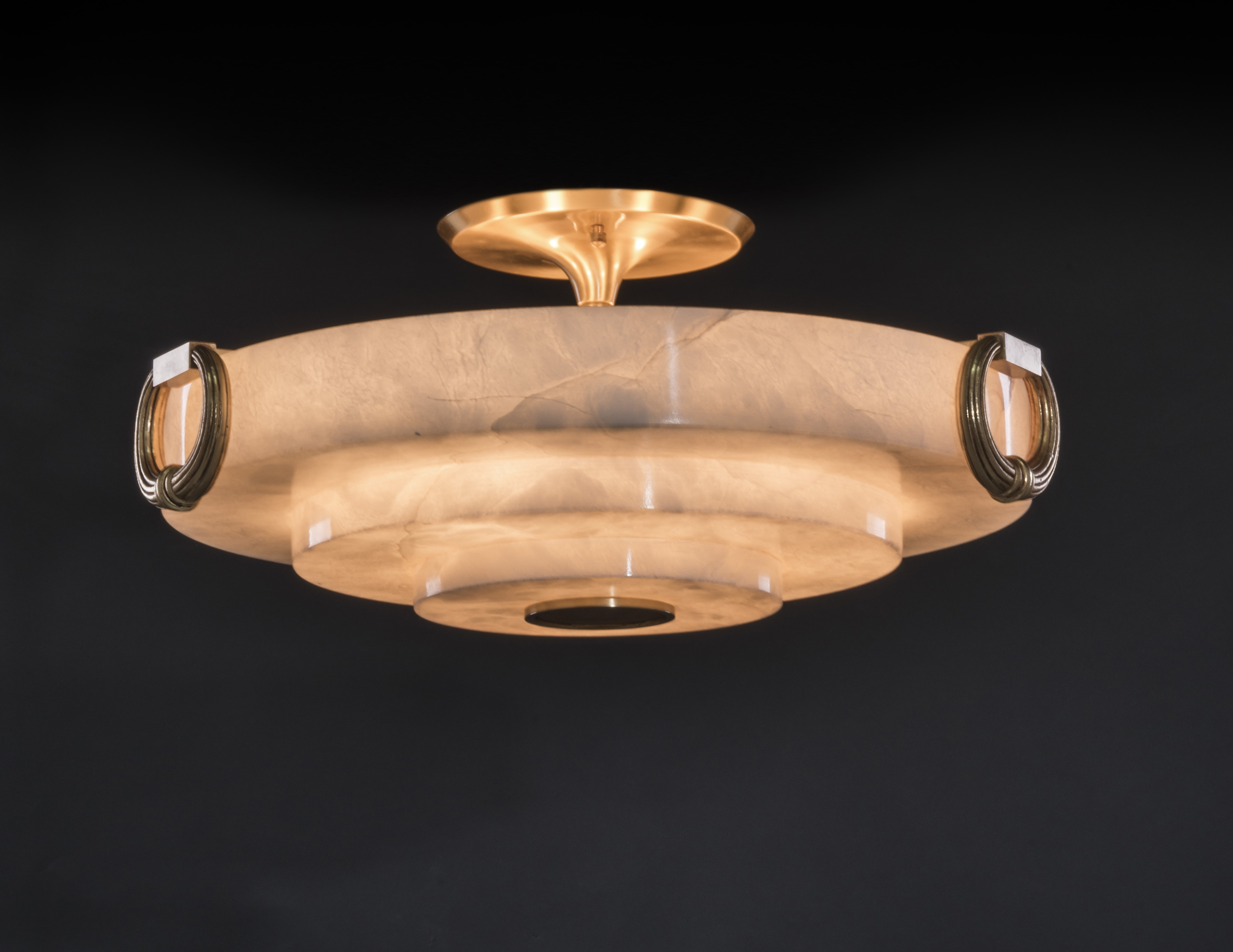 alabaster flush mount light